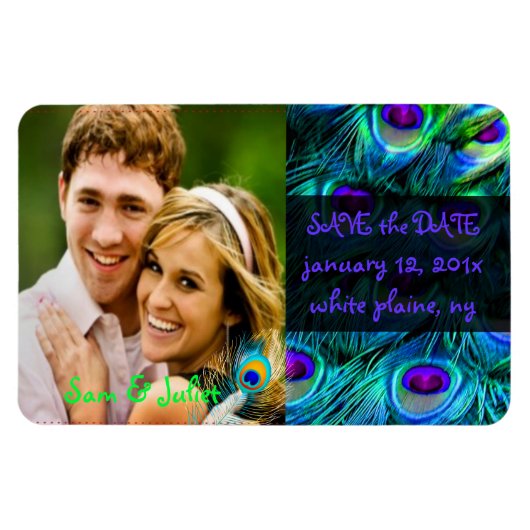 PixDezines peacock写真救日/DIYフォント マグネット (横)