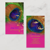 PixDezines Peacock羽根+フィリースワール 名刺 (正面/裏面)