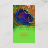 PixDezines Peacock羽根+フィリースワール 名刺 (裏面)