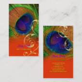 PixDezines Peacock羽根+フィリースワール 名刺 (正面/裏面)