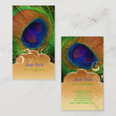 PixDezines Peacock羽根+フィリースワール 名刺 (正面/裏面)