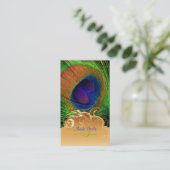 PixDezines Peacock羽根+フィリースワール 名刺 (スタンド正面)