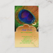 PixDezines Peacock羽根+フィリースワール 名刺 (裏面)