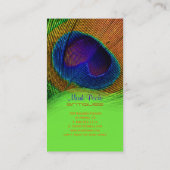 PixDezines Peacock羽根 名刺 (裏面)
