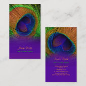 PixDezines Peacock羽根 名刺 (正面/裏面)