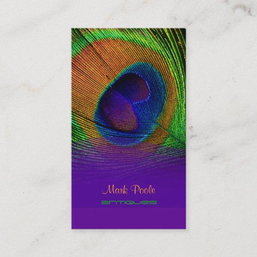 PixDezines Peacock羽根 名刺 (正面)