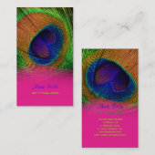PixDezines Peacock羽根 名刺 (正面/裏面)