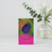 PixDezines Peacock羽根 名刺 (スタンド正面)