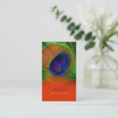 PixDezines Peacock羽根 名刺 (スタンド正面)