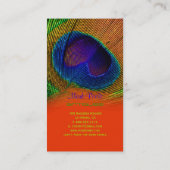 PixDezines Peacock羽根 名刺 (裏面)