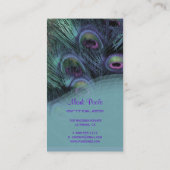 PixDezines Peacock羽毛の名刺 名刺 (裏面)