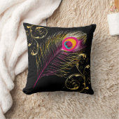 PixDezines peacock/サイケデリックdiy背景 クッション (ブランケット)
