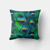 PixDezines peacock/サイケデリックdiy背景 クッション (裏面)