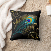 PixDezines peacock/サイケデリックdiy背景 クッション (ブランケット)