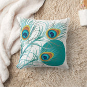 PixDezines peacock/サイケデリックdiy背景 クッション (ブランケット)