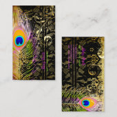 PixDezines Peacock+フィリグリー旋回 名刺 (正面/裏面)