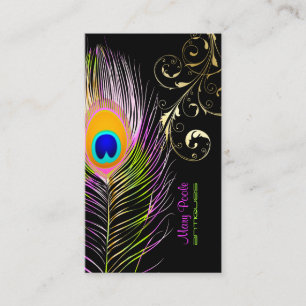 PixDezines Peacock+フィリグリー旋回 名刺