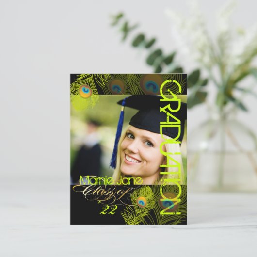 PixDezines Peacock, 2012 Sgarition,diy Background 招待状 (スタンド正面)