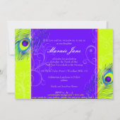 PixDezines Peacock、2013 Sgarite/diy背景 招待状 (裏面)