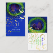 PixDezines Peacock eye/cobalt+emerald 名刺 (正面/裏面)