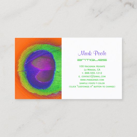 PixDezines Peacock eye/cobalt+emerald 名刺 (裏面)