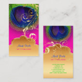 PixDezines Peacock eye+filigree旋回 名刺 (正面/裏面)