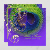 PixDezines Peacock Eye+filigree旋回/diyイベント! 招待状 (正面/裏面)