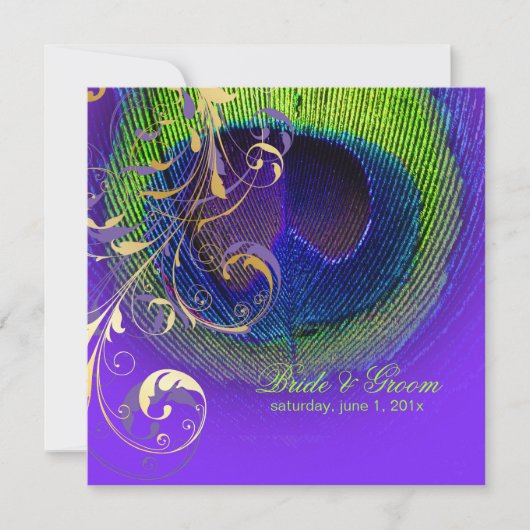 PixDezines Peacock Eye+filigree旋回/diyイベント! 招待状 (正面)