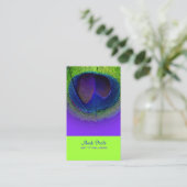 PixDezines Peacock eye/purple+cobalt+ネオングリーン 名刺 (スタンド正面)