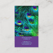 PixDezines peacock feather/サイケデリックpeacock 名刺 (裏面)