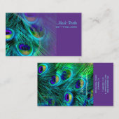 PixDezines peacock feather/サイケデリックpeacock 名刺 (正面/裏面)