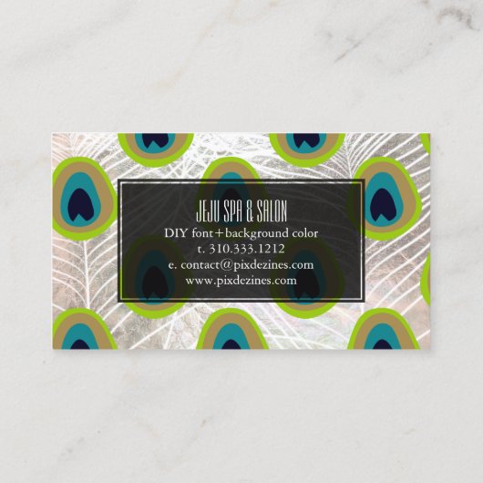 PixDezines peacock feather/フェイクsilver 名刺 (裏面)