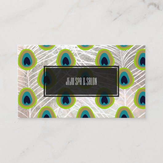 PixDezines peacock feather/フェイクsilver 名刺 (正面)