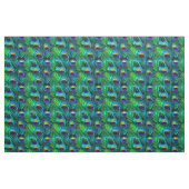 PixDezines Peacock Feather/Cobalt/Aqua ファブリック (ファットクウォーター)