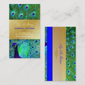 PixDezines Peacock Feather for 誇りを持った liability 名刺 (正面/裏面)