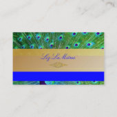 PixDezines Peacock Feather for 誇りを持った liability 名刺 (裏面)