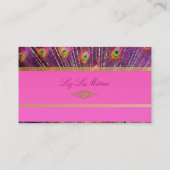 PixDezines Peacock Feather for 誇りを持った liability 名刺 (裏面)