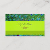 PixDezines Peacock Feather for 誇りを持った liability 名刺 (裏面)