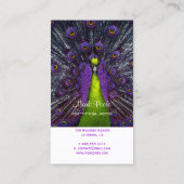 PixDezines peacock feather/purple+emerald 名刺 (裏面)