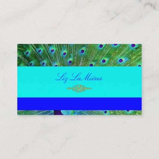 PixDezines Peacock Fether(長誇りを持った期使用のためのPixDezines 名刺 (裏面)