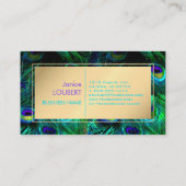 PixDezines Peacock Fethere/Cobalt/Aqua 名刺 (裏面)