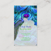 PixDezines Peacock Fethere/Cobalt Blue 名刺 (裏面)