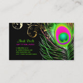 PixDezines Peacock+filigree旋回/diy背景 名刺 (裏面)