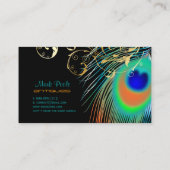 PixDezines Peacock+filigree旋回/diy背景 名刺 (裏面)
