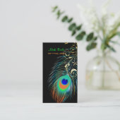 PixDezines Peacock+filigree旋回/diy背景 名刺 (スタンド正面)