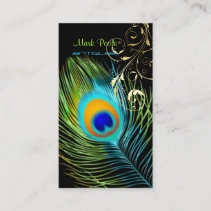 PixDezines Peacock+filigree旋回/diy背景 名刺