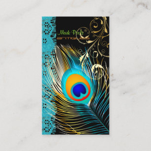 PixDezines Peacock+filigree+lace/diy背景 名刺