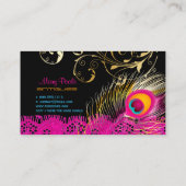 PixDezines Peacock+filigree+lace/diy背景 名刺 (裏面)