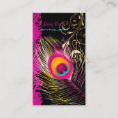 PixDezines Peacock+filigree+lace/diy背景 名刺 (正面)