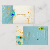 PixDezines peacock pizazz+filigree旋回 名刺 (正面/裏面)